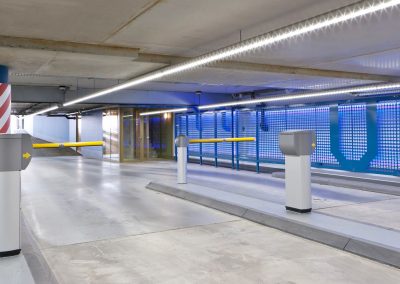 LED verlichting in- uitrit IJdok Amsterdam